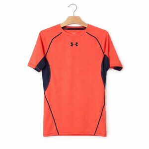 UNDER ARMOUR | Orange & Black Short Sleeve Athletic Workout Tee Shirt – Medium
